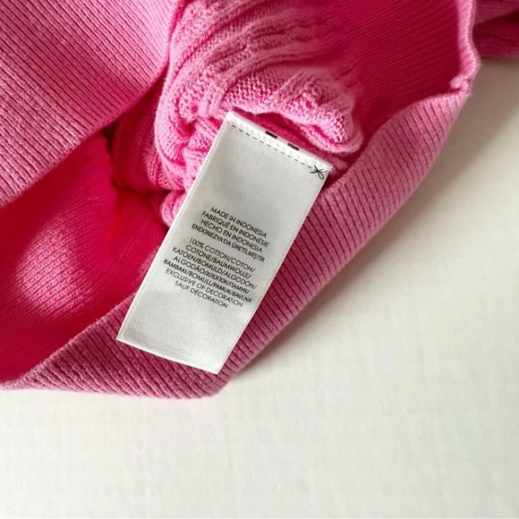 Polo Ralph Lauren Cable Knit Cotton Button Cardigan Pink Girls 3T - Picture 5 of 7